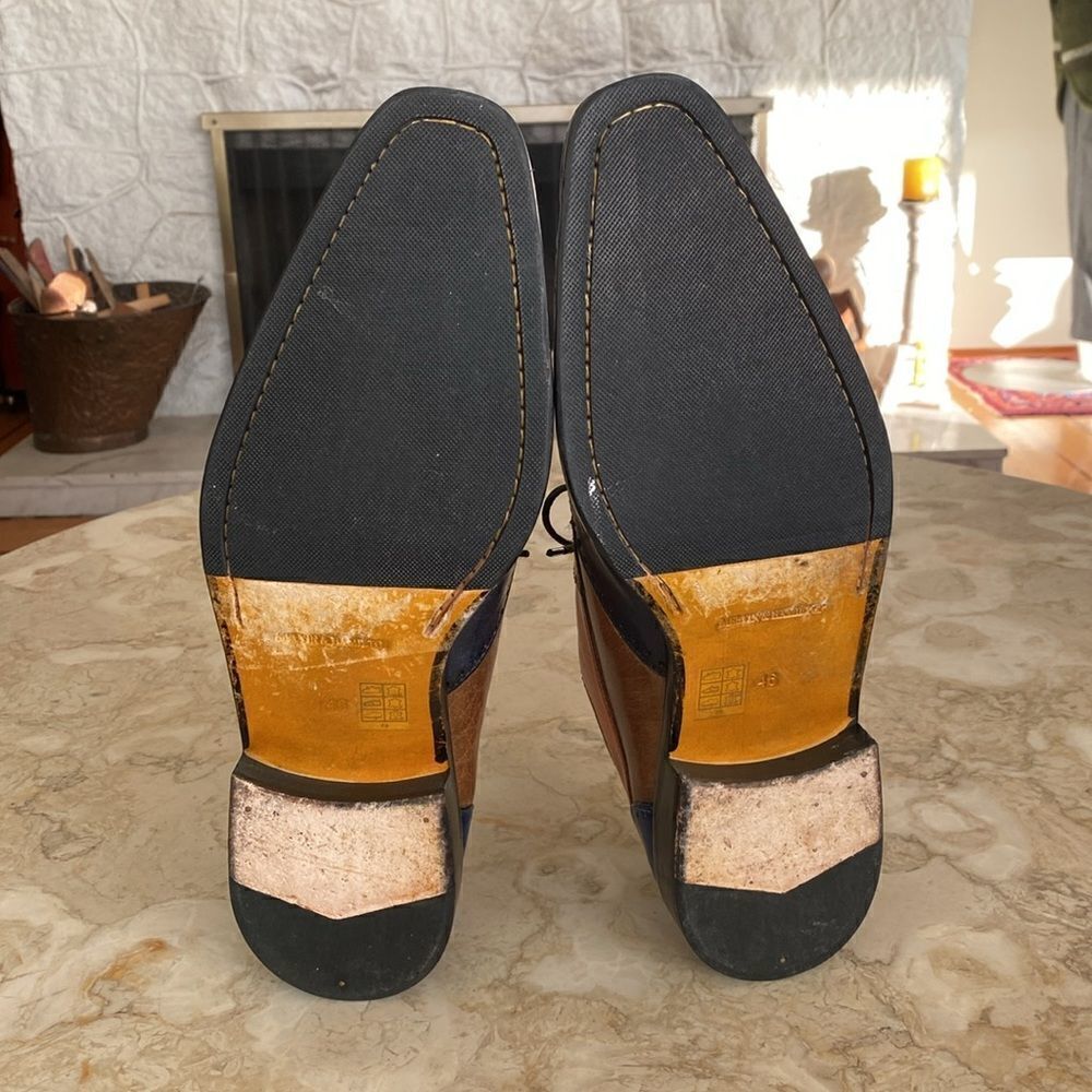 Melvin & Hamilton Jeff 14 Handcrafted Multi Colour Leather Derby Dress Shoes - Picture 12 of 16